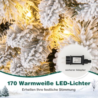 Costway  Τεχνητό Χριστουγεννιάτικο Δέντρο με Φωτισμό Πράσινο 180 εκ...