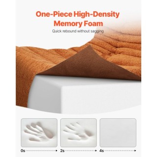 VEVOR Καρέκλα Πουφ σε σχήμα L με μαλακά μπράτσα και τσέπη αποθήκευσ...