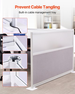 VEVOR Διαχωριστικά Γραφείου με Παράθυρα Ακρυλικού, 2-Pack, 1.83m x ...