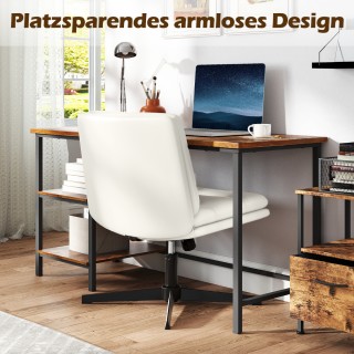 Costway Περιστρεφόμενη Καρέκλα Γραφείου με Πλούσια Επένδυση - Ρυθμι...