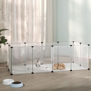 BAKAJI Περίφραξη για Μικρά Ζώα Εσωτερικού Χώρου με Διαφανές Πάτο 02...