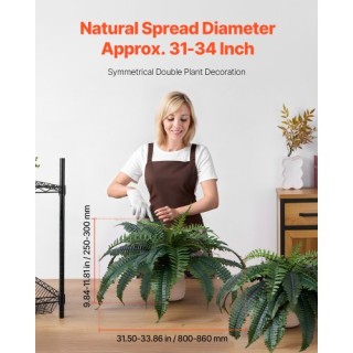 VEVOR Τεχνητές Φτέρες Βοστώνης 2 Τεμάχια 30 Κλαδιά Εσωτερική Εξωτερ...