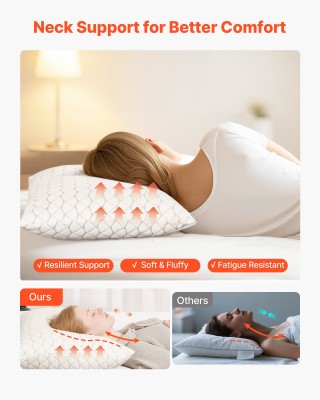 VEVOR Μαξιλάρι Ύπνου, King Size με Μνήμη Αφρού & Πολυεστερικές Ίνες... VEVOR Μαξιλάρι Ύπνου, King Size με Μνήμη Αφρού & Πολυεστερικές Ίνες...