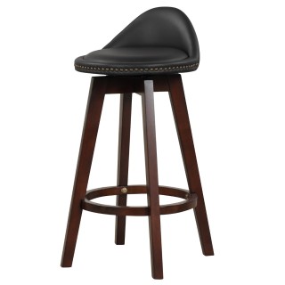 Costway  Περιστρεφόμενο σκαμπό μπαρ σετ 2 τεμαχίων από PVC δέρμα με...