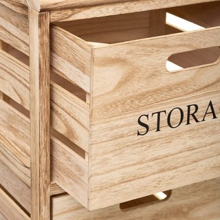 Ξύλινη Συρταριέρα Αποθήκευσης με 3 Συρτάρια 33,8 x 30,7 x 82 cm 160... Ξύλινη Συρταριέρα Αποθήκευσης με 3 Συρτάρια 33,8 x 30,7 x 82 cm 160...