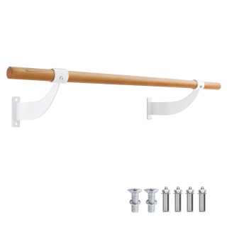 Costway Σύστημα Τοίχου Μπαλέτου από Φυσικό Ξύλο Οξιάς SP37861WH Costway Σύστημα Τοίχου Μπαλέτου από Φυσικό Ξύλο Οξιάς SP37861WH