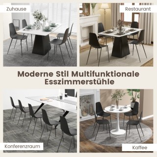 Costway Σετ 4 Μοντέρνων Καρεκλών Τραπεζαρίας με Μεταλλικά Πόδια κα... Costway Σετ 4 Μοντέρνων Καρεκλών Τραπεζαρίας με Μεταλλικά Πόδια κα...