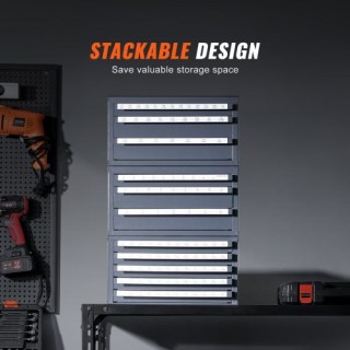 VEVOR Ντουλάπι Διάθεσης Τρυπανιών, 3 Συρτάρια για 1/16 έως 1/2 & Γρ...