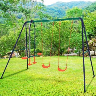 BAKAJI  Κούνια Κήπου για Παιδιά Τετράθεσια με Αλογάκι για Εξωτερικό...