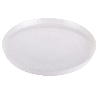 Galileo Λευκό πιάτο 32 εκ. σε γυάλινο μεταλλικό φινίρισμα Elegance ...