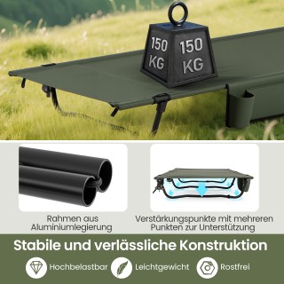 Costway Φορητή Πτυσσόμενη Κατασκήνωση Πράσινη (150 kg) NP12489GN