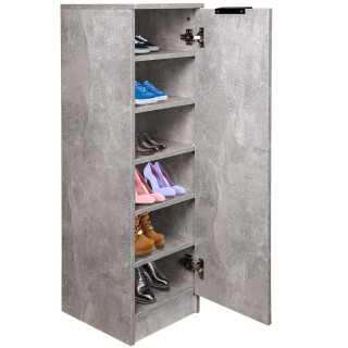 BAKAJI Ξύλινη Πολυλειτουργική Παπουτσοθήκη Τσιμέντο 30x35x100 εκ. 0... BAKAJI Ξύλινη Πολυλειτουργική Παπουτσοθήκη Τσιμέντο 30x35x100 εκ. 0...