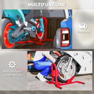 HOMCOM Ρυθμιζόμενο Μπλοκ Ρόδας Μοτοσυκλέτας σε 3 Επίπεδα, Μέγιστο Β... HOMCOM Ρυθμιζόμενο Μπλοκ Ρόδας Μοτοσυκλέτας σε 3 Επίπεδα, Μέγιστο Β...