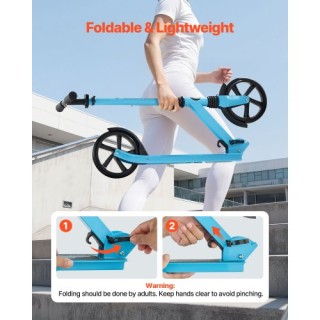 VEVOR Παιδικό Πατίνι 2 Τροχών, Ρυθμιζόμενο Τιμόνι, Αντιολισθητική Ε...