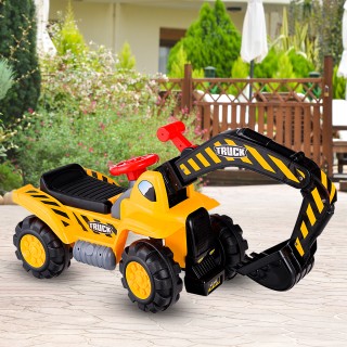 Costway  Παιδικός Εκσκαφέας με Καθισματάκι και Αποθηκευτικό Χώρο γι...