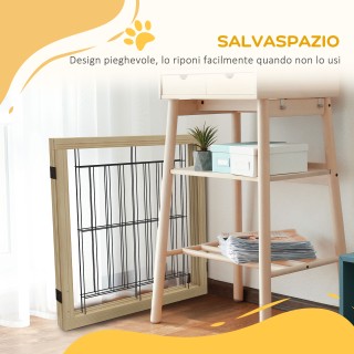 PawHut Πτυσσόμενο Διαχωριστικό για Σκύλους με 3 Πάνελ και Τριγωνικά...