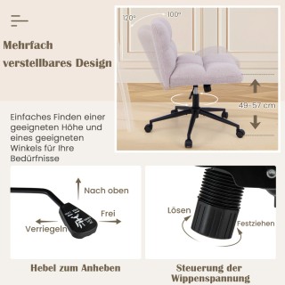 Costway Περιστρεφόμενη Καρέκλα Γραφείου με Ρόδες σε Ανοιχτό Γκρι Χρ... Costway Περιστρεφόμενη Καρέκλα Γραφείου με Ρόδες σε Ανοιχτό Γκρι Χρ...