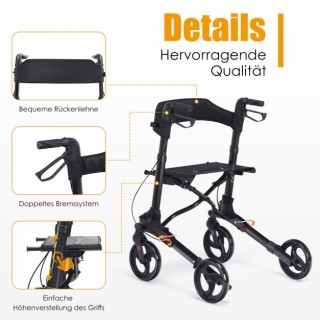 Πτυσσόμενος Περιπατήρας/Αμαξίδιο Αλουμινίου με Τσάντα Χρώματος Μαύρ... Πτυσσόμενος Περιπατήρας/Αμαξίδιο Αλουμινίου με Τσάντα Χρώματος Μαύρ...