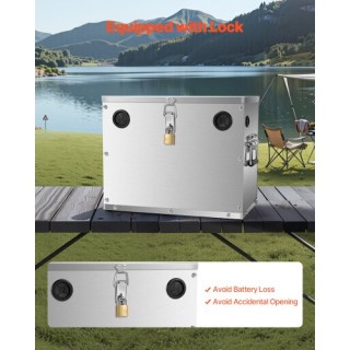 VEVOR Κουτί Μπαταρίας για Οχήματα & Κινητήρες Τράτας (Ανοξείδωτος Χ...