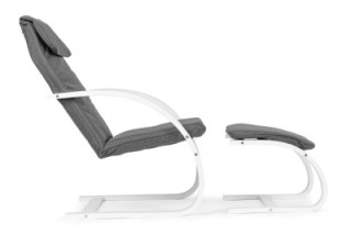 Φινλανδική Κουνιστή Πολυθρόνα με Υποπόδιο 67 x 83 x 95cm - Λευκό/Γκ... Φινλανδική Κουνιστή Πολυθρόνα με Υποπόδιο 67 x 83 x 95cm - Λευκό/Γκ...