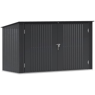 Outsunny  Χαλύβδινοι κάδοι για 3 κάδους απορριμμάτων των 240L με 2 ...