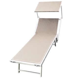 BAKAJI Ξαπλώστρα Παραλίας Αλουμινίου με Σκίαστρο LIDO Χρώμα Τορτόρ... BAKAJI Ξαπλώστρα Παραλίας Αλουμινίου με Σκίαστρο LIDO Χρώμα Τορτόρ...