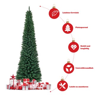 Costway 270εκ Τεχνητό Χριστουγεννιάτικο Δέντρο Πράσινο με Μεταλλική... Costway 270εκ Τεχνητό Χριστουγεννιάτικο Δέντρο Πράσινο με Μεταλλική...