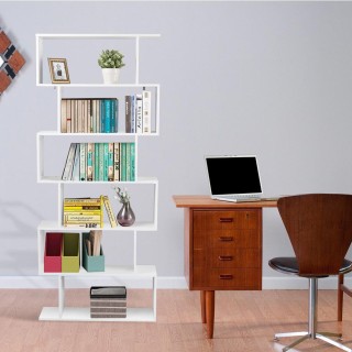 BAKAJI Μοντέρνα Σχεδίαση Βιβλιοθήκης Ράφι 6 Επιπέδων 190x80x24cm Σ... BAKAJI Μοντέρνα Σχεδίαση Βιβλιοθήκης Ράφι 6 Επιπέδων 190x80x24cm Σ...