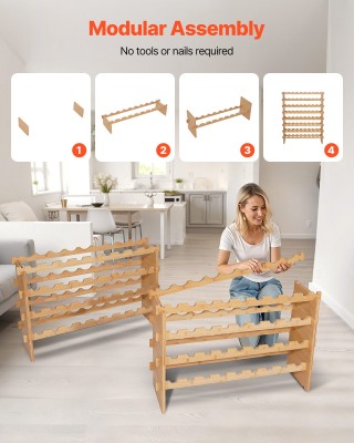 VEVOR Στοιβαζόμενη Ραφιέρα Κρασιών 72 Φιαλών, 8 Επίπεδα, Ελεύθερης ... VEVOR Στοιβαζόμενη Ραφιέρα Κρασιών 72 Φιαλών, 8 Επίπεδα, Ελεύθερης ...