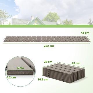 Costway  Ρολόδρομος από HDPE, ανθεκτικός στις καιρικές συνθήκες, αν...