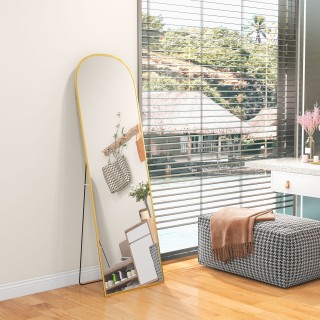 HOMCOM Σύγχρονος Καθρέφτης Δαπέδου και Τοίχου από Κράμα Αλουμινίου ...