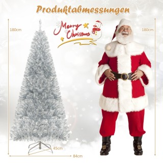 Costway  Προ-φωτισμένο Τεχνητό Χριστουγεννιάτικο Δέντρο 180 εκ. με ...