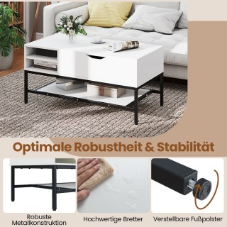 Costway Ρυθμιζόμενο Τραπέζι Καθιστικού με Κρυφό Αποθηκευτικό Χώρο κ...