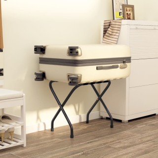 vidaXL Αναδιπλούμενη Βάση Αποσκευών Ξενοδοχείου από Ατσάλι και Νάιλ...