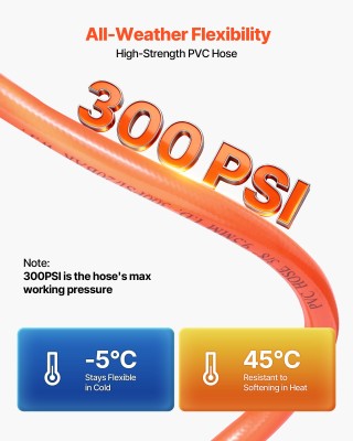 VEVOR Αυτόματη Ανέμη PVC Αεροσυμπιεστή 15m με 180° Περιστροφή Δαπέδ...