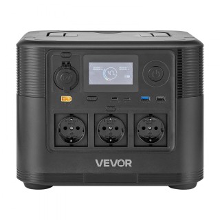 VEVOR Φορητός Σταθμός Ενέργειας 1200W, Γεννήτρια 806Wh LiFePO4 με 9...