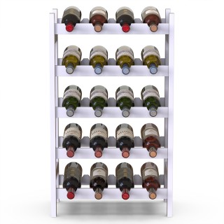 BAKAJI  Λευκή Μπαμπού Κάβα Κρασιών με 20 Θέσεις Μπαρ για Μπουκάλια ...