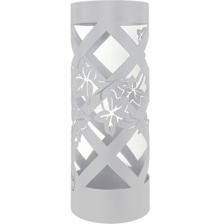 BAKAJI  Λευκή Ομπρελοθήκη για Είσοδο με Λουλουδάτο Σχέδιο Ομπρελοθή...