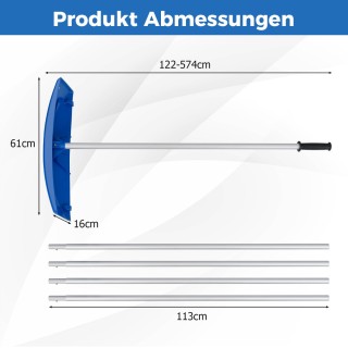 Costway Ρυθμιζόμενος Αποχιονιστής Οροφής με Αφαιρούμενες Ράβδους κα... Costway Ρυθμιζόμενος Αποχιονιστής Οροφής με Αφαιρούμενες Ράβδους κα...