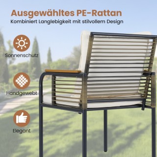 Costway Σετ κήπου 3 τεμαχίων από λευκό ρατάν, με ορθογώνιο τραπέζι ... Costway Σετ κήπου 3 τεμαχίων από λευκό ρατάν, με ορθογώνιο τραπέζι ...