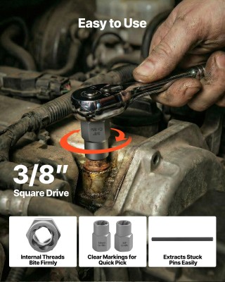 VEVOR Σετ Εξολκέων Μπουλονιών 16 Τεμαχίων με Προσαρμογείς και Πόντα...