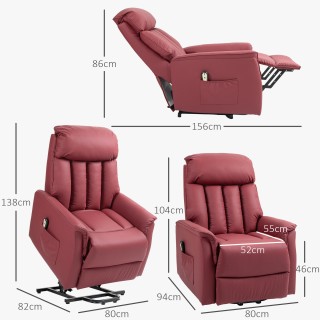 HOMCOM Πολυθρόνα Χαλάρωσης Ανακλινόμενη Ηλεκτρική με Τηλεχειριστήρι... HOMCOM Πολυθρόνα Χαλάρωσης Ανακλινόμενη Ηλεκτρική με Τηλεχειριστήρι...