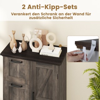 Costway Ξύλινος Επαρχιακός Μπουφές με Συρόμενη Πόρτα & 3 Συρτάρια, ... Costway Ξύλινος Επαρχιακός Μπουφές με Συρόμενη Πόρτα & 3 Συρτάρια, ...