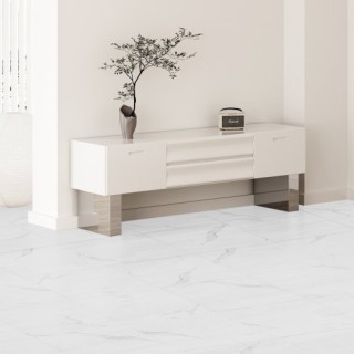 Αυτοκόλλητα Πλακάκια Δαπέδου VEVOR 12x12, 50τμχ, Λευκό Μάρμαρο  ZZY...