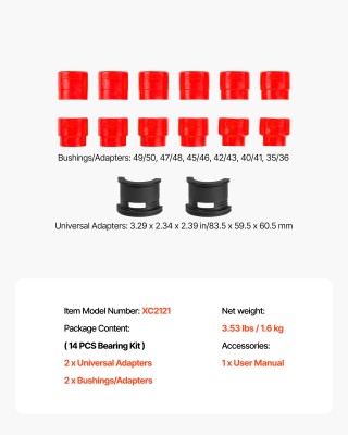 VEVOR Σετ Εργαλείων Αφαίρεσης και Τοποθέτησης Ρουλεμάν και Στεγανοπ... VEVOR Σετ Εργαλείων Αφαίρεσης και Τοποθέτησης Ρουλεμάν και Στεγανοπ...