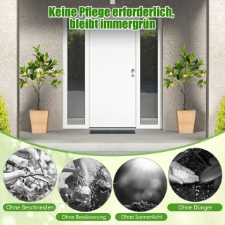 Costway  Τεχνητό Δέντρο Λεμονιάς 80 εκ. με Ρεαλιστικά Φρούτα και Φύ...