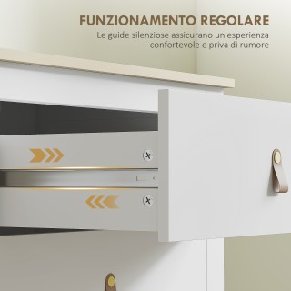 HOMCOM Λευκή Συρταριέρα Κρεβατοκάμαρας με 4 Συρτάρια και Λαβές από ... HOMCOM Λευκή Συρταριέρα Κρεβατοκάμαρας με 4 Συρτάρια και Λαβές από ...