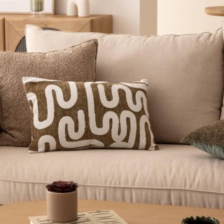 Atmosphera Μαξιλάρι Διακοσμητικό Μπεζ Μπουκλέ με Φερμουάρ (45x45) 2...