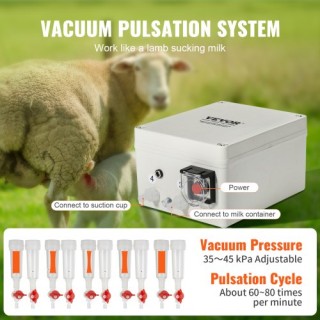 Φορητή Μηχανή Άμελξης Κατσίκας VEVOR με Κάδο 3L από Ανοξείδωτο Ατσά...