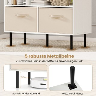 Costway Λευκή Βιβλιοθήκη 6 Κυβικών με 3 Αποσπώμενα Πτυσσόμενα Υφασμ... Costway Λευκή Βιβλιοθήκη 6 Κυβικών με 3 Αποσπώμενα Πτυσσόμενα Υφασμ...